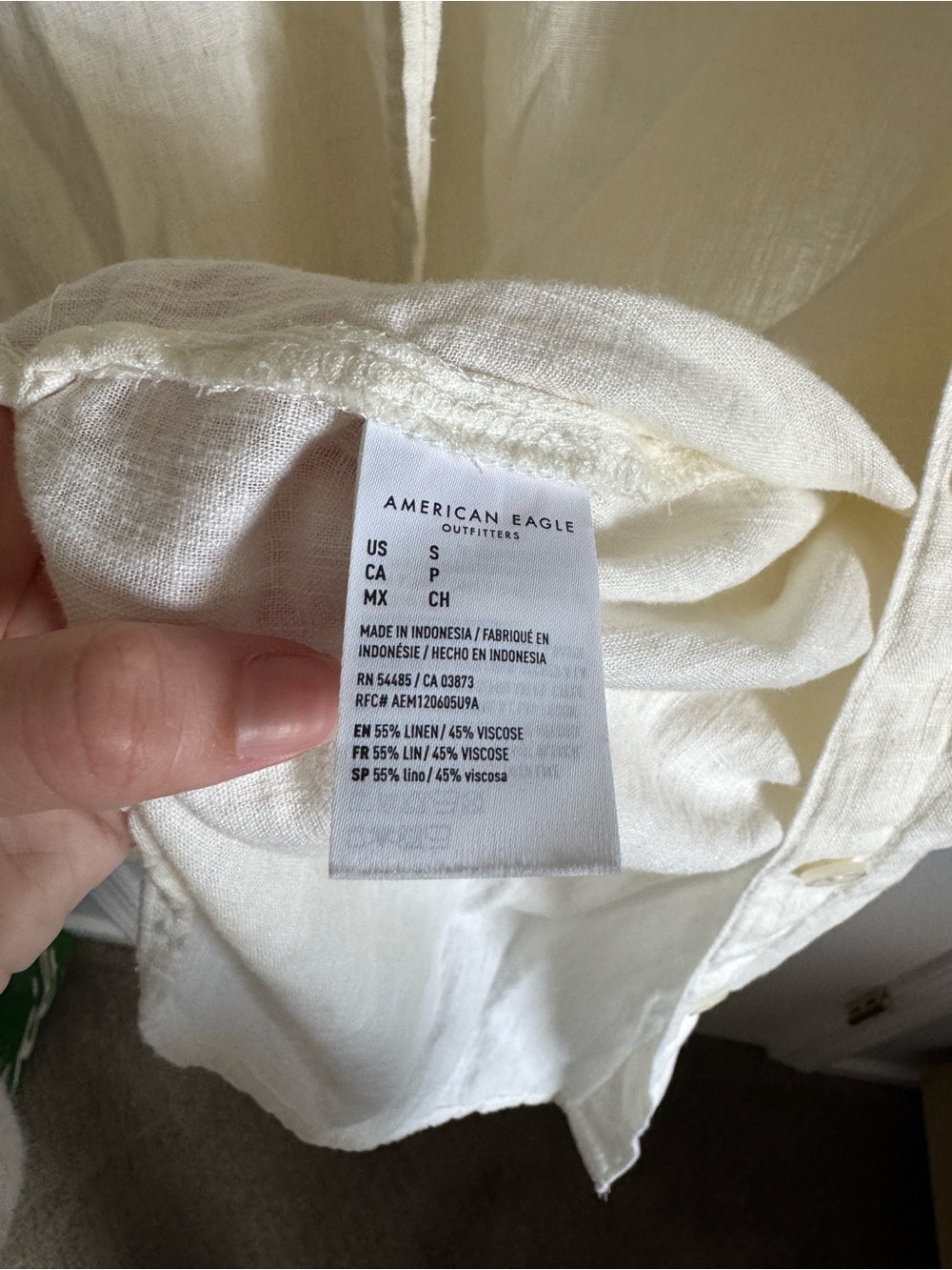 AE Oversized Beach Shirt - cream - Picture 7 of 7